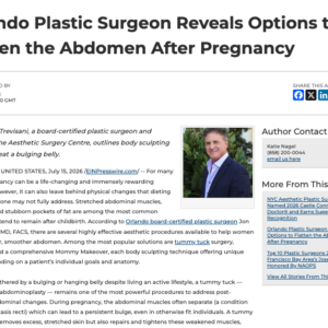 Orlando Plastic Surgeon Reviews Body Sculpting Options to Restore Pre-Pregnancy Contours